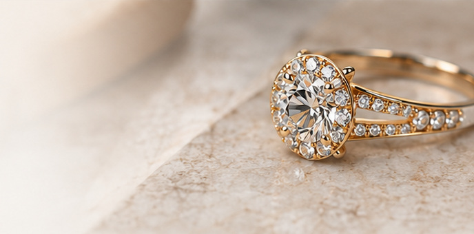 Finished diamond ring